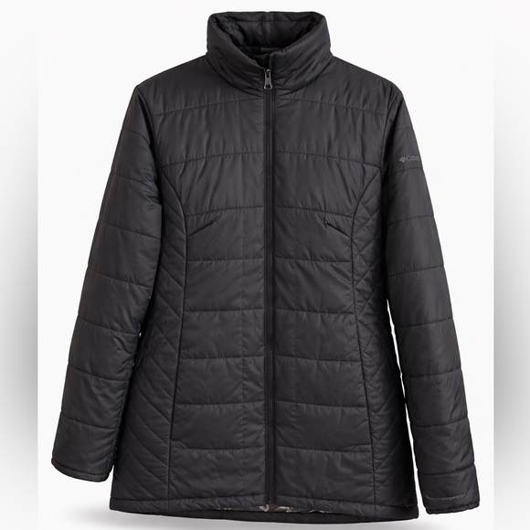 Columbia Jackets & Blazers - Columbia Black puffer; down Jacket; women’s size large; omnishield